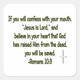 Jesus Is Lord Square Sticker