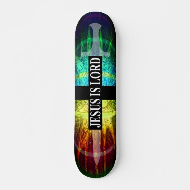 Jesus is Lord Sword Cross Skateboard Deck (Front)