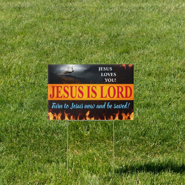 Jesus is Lord Yard Sign (Insitu)