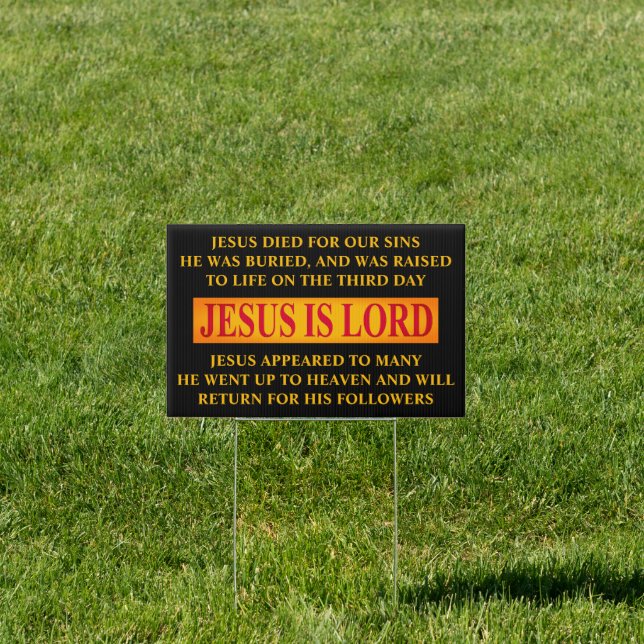 Jesus is Lord Yard Sign (Insitu)