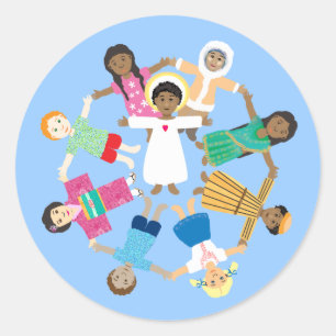 Jesus is love classic round sticker