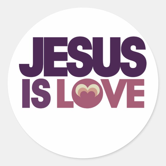 Jesus is Love Classic Round Sticker (Front)