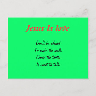 Jesus is love postcards