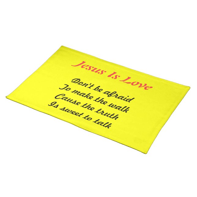 Jesus is love table mats (On Table)