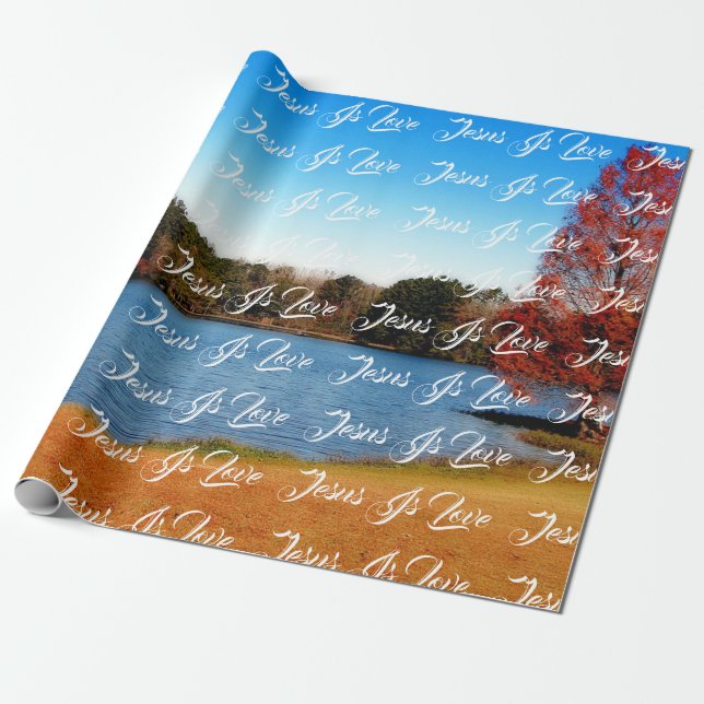 Jesus Is Love Wrapping Paper (Unrolled)