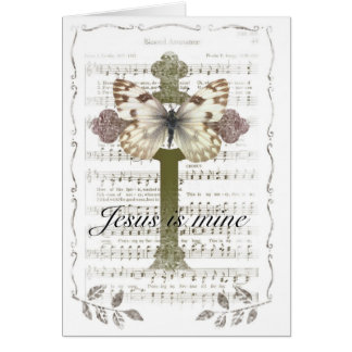 Jesus is Mine Butterfly Card