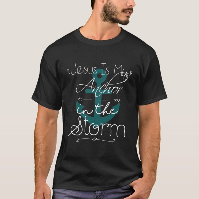 Jesus Is My Anchor Christian Hoodie For Women Teen T-Shirt (Front)