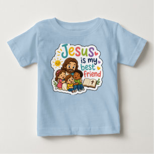 Jesus Is My Best Friend Cute Kids Christian Baby T-Shirt