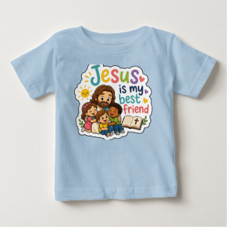 Jesus Is My Best Friend Cute Kids Christian  Baby T-Shirt