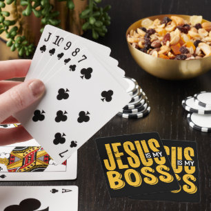 JESUS IS MY BOSS POKER CARDS