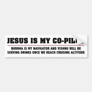 Jesus Is My Co-Pilot Bumper Sticker