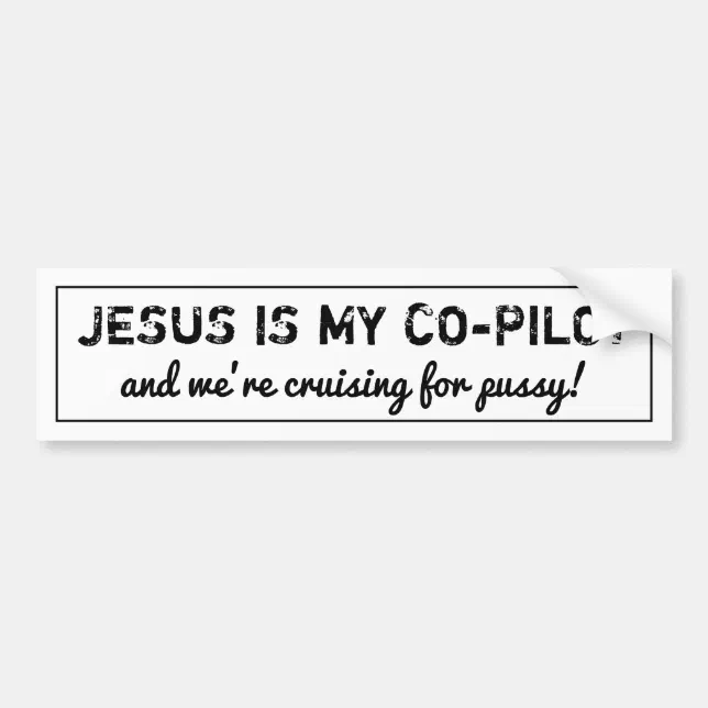 jesus is my copilot and we're cruising -Bumper- Bumper Sticker | Zazzle