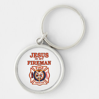 JESUS IS MY FIREMAN KEYCHAIN