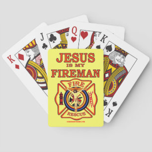 JESUS IS MY FIREMAN POKER CARDS