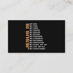 Jesus Is My God Business Card