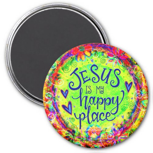 Jesus is my Happy Place Inspirivity Religious Magnet