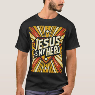 Jesus is my Hero men's superhero comic design T-Shirt
