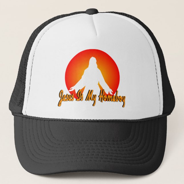 Jesus Is My Homeboy Trucker Hat (Front)