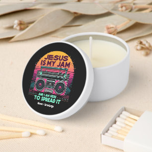 Jesus Is My Jam and I'm Here To Spread It Faith Mini Candle Favors