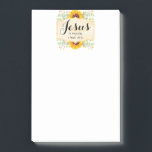 Jesus is my Joy  Post-it Notes<br><div class="desc">Embrace joy and faith with our delightful Jesus is my Joy Post-it Notes. The design features a vibrant watercolor with sunflowers, green leaves, and orange berries. The text reads, "Jesus is my joy" and "1 Peter 1:8-9." These are perfect for creating reminder notes, notes for loved ones or friends, and...</div>