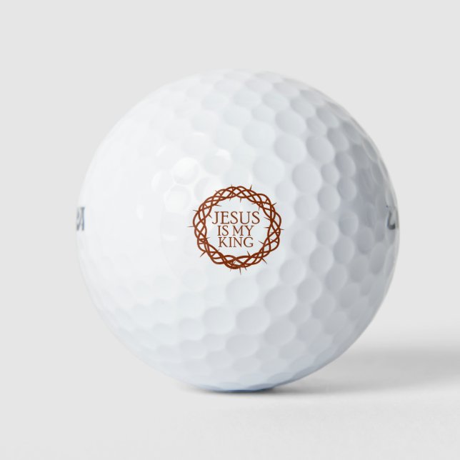 Jesus is My King Golf Balls (Front)