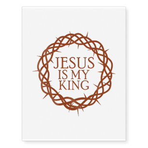 Jesus is My King Temporary Tattoos