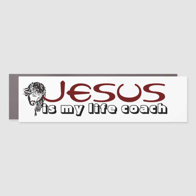 Jesus Is My Life Coach Car Magnet (Front)