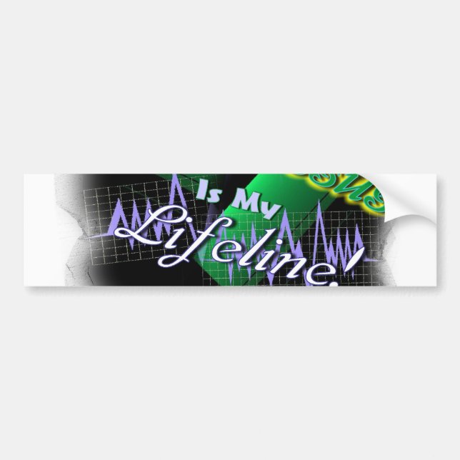 Jesus is my lifeline!-use bumper sticker (Front)