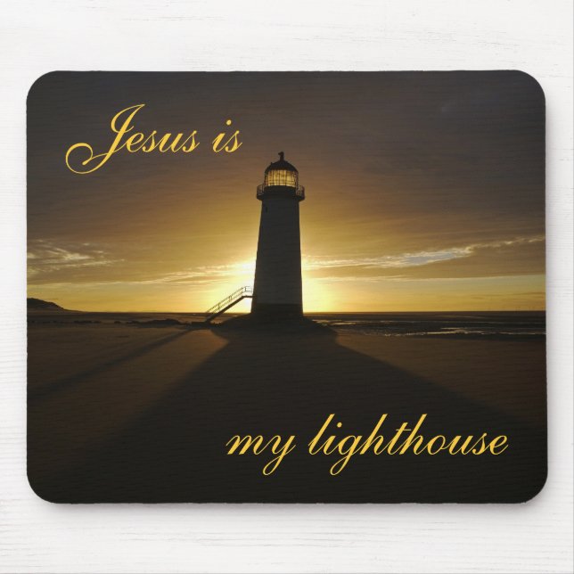 Jesus is My Lighthouse Mouse Pad (Front)