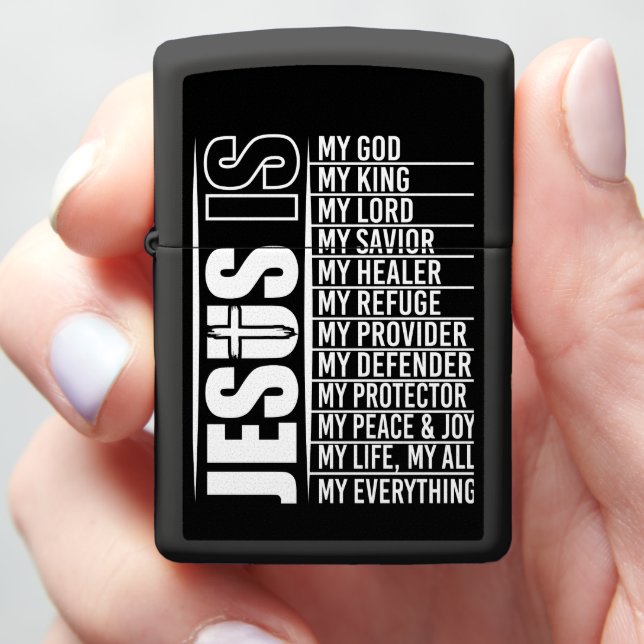 Jesus Is My Lord Faith Zippo Lighter (In Hand)