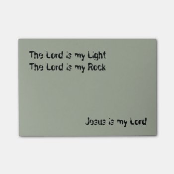 Jesus Is My Lord Post-it® Notes 4 X 3 by BeansandChrome at Zazzle