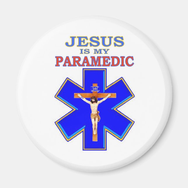 JESUS IS MY PARAMEDIC MAGNET (Front)