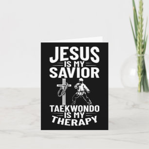 Jesus Is My Savior Christian Karate Taekwondo Figh Card
