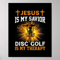 Jesus Is My Savior Disc Golf Is My Therapy Funny