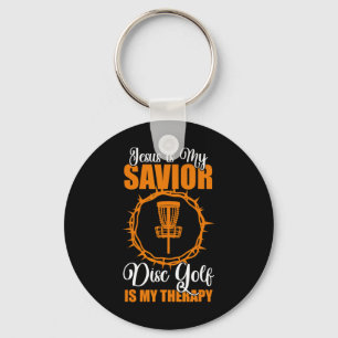 Jesus Is My Savior Disc Golf Therapy Disc Golf Des Keychain