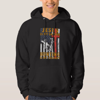 Jesus Is My Savior Hunting Is My Therapy Hoodie Lo