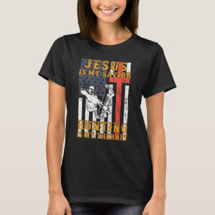Jesus Is My Savior Hunting Is My Therapy Hoodie Lo T-Shirt