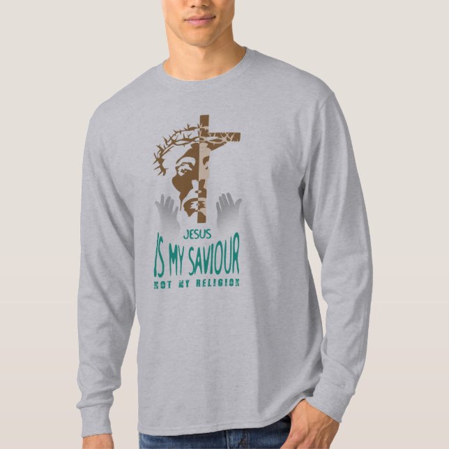 Jesus is My Savior | Men's Long Sleeve T-Shirt (Front)