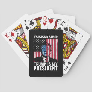 Jesus Is My Savior Trump Is My President 2024 Poker Cards
