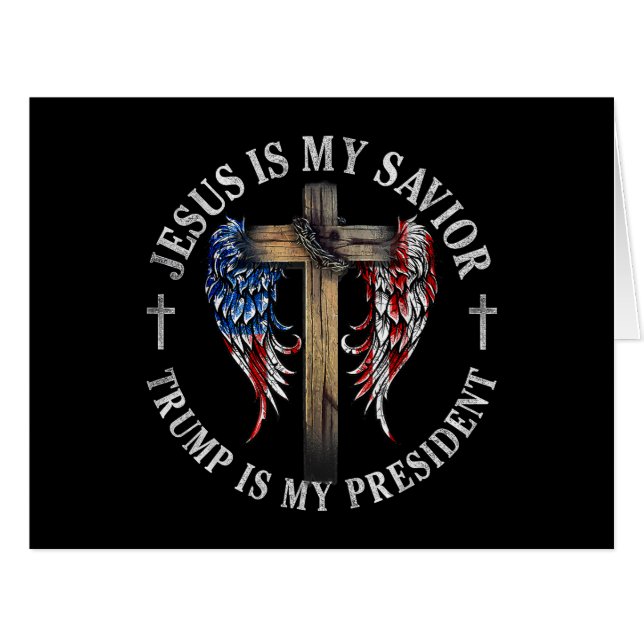 Jesus Is My Savior Trump Is My President 2024 USA  (Front Horizontal)