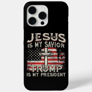 Jesus Is My Savior Trump Is My President American iPhone 15 Pro Max Case