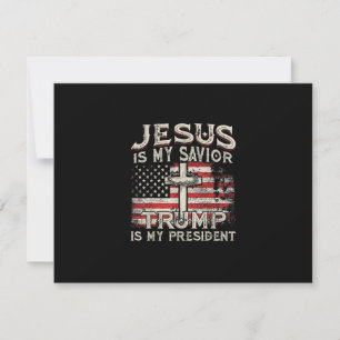 Jesus Is My Savior Trump Is My President American RSVP Card