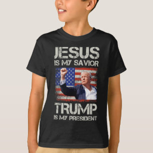 Jesus Is My Savior Trump Is My President American T-Shirt