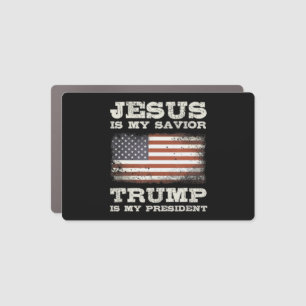 Jesus Is My Savior, Trump Is My President T-ShirtJ Car Magnet