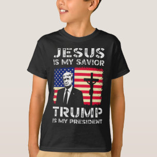 Jesus Is My Savior Trump Is My President Trump 202 T-Shirt