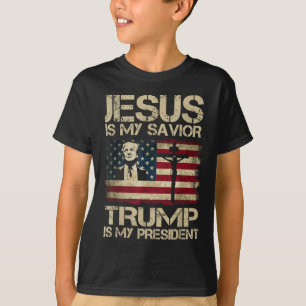 Jesus Is My Savior Trump Is My President Trump 2 T-Shirt