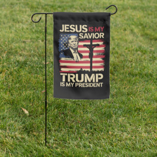 Jesus Is My Savior Trump Is My President USA Flag
