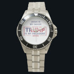 Jesus Is My Savior Trump Is My President Watch<br><div class="desc">The Jesus Is My Savior Trump Is My President Watch is a bold and expressive accessory for those who want to showcase their faith and political support. Featuring a striking design with clear, impactful text, this watch is perfect for casual wear or as a conversation starter. The durable build ensures...</div>