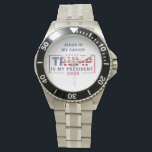 Jesus Is My Savior Trump Is My President Watch<br><div class="desc">The Jesus Is My Savior Trump Is My President Watch is a bold and expressive accessory for those who want to showcase their faith and political support. Featuring a striking design with clear, impactful text, this watch is perfect for casual wear or as a conversation starter. The durable build ensures...</div>