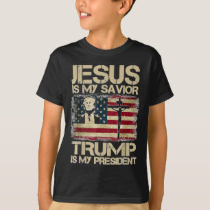 Jesus Is My Savior Trump My President Christian Co T-Shirt